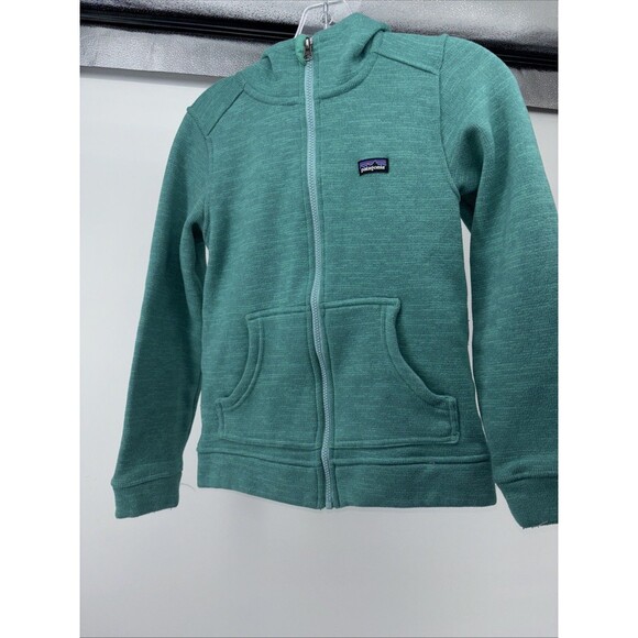 Patagonia Girls Better Sweater Zip-Up Hoody Blue-Green Sz XL 14 - Picture 6 of 7